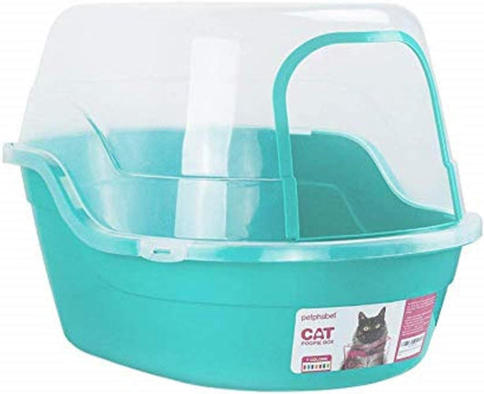 Jumbo Hooded Cat Litter Box, Extra Large, Teal